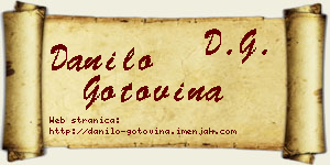 Danilo Gotovina vizit kartica